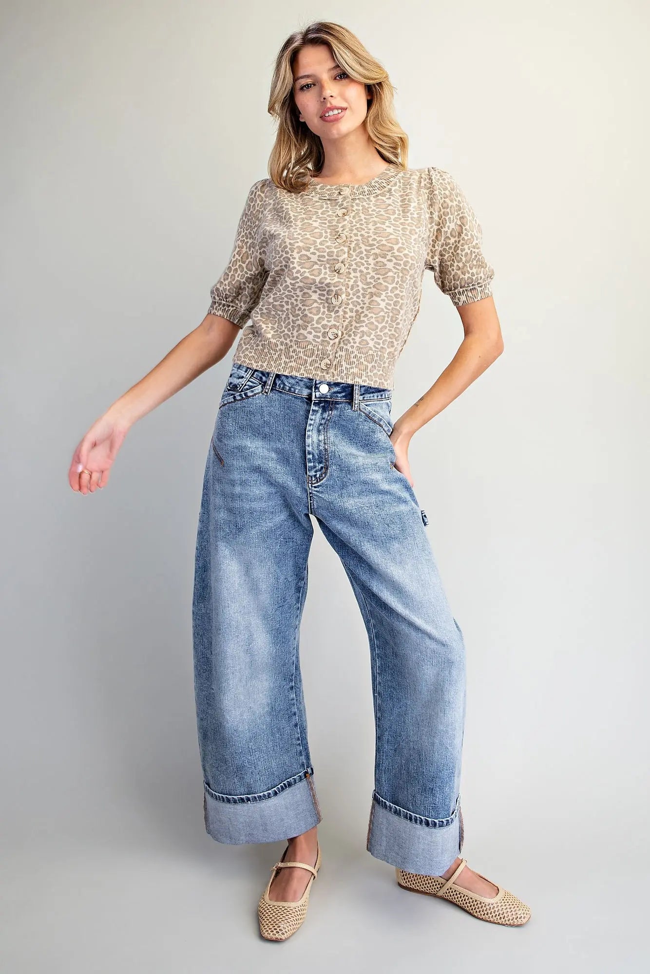 Leopard Short Sleeve Cardigan