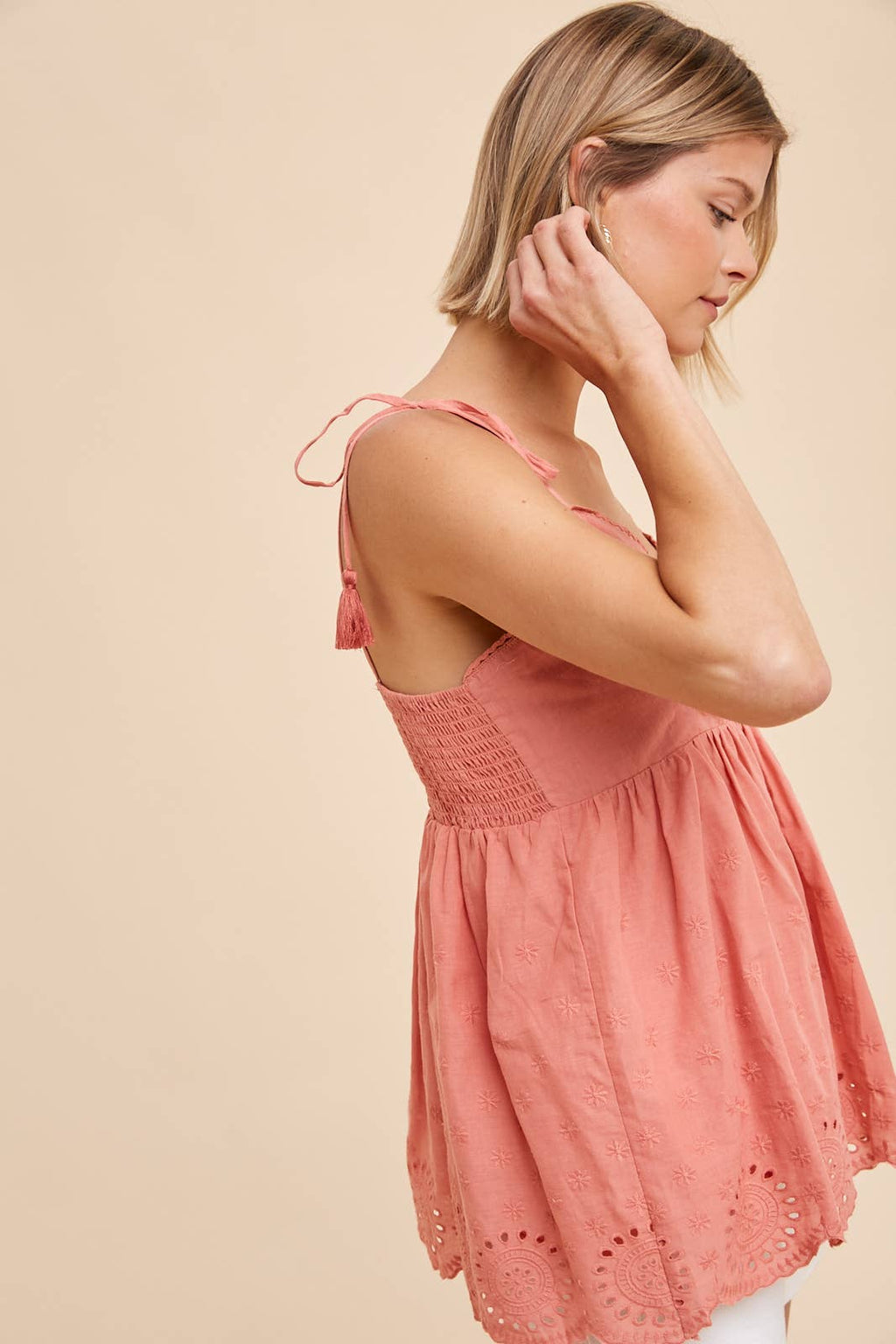 Eyelet Lace Babydoll Cami