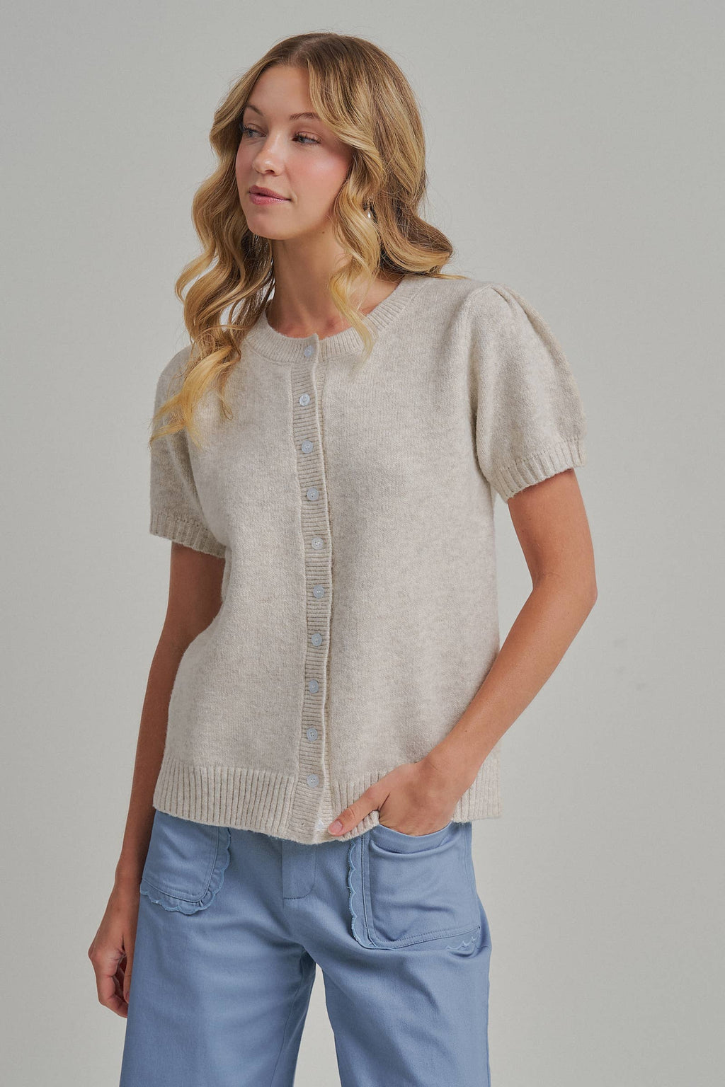 Short Sleeve Relaxed Cardigan