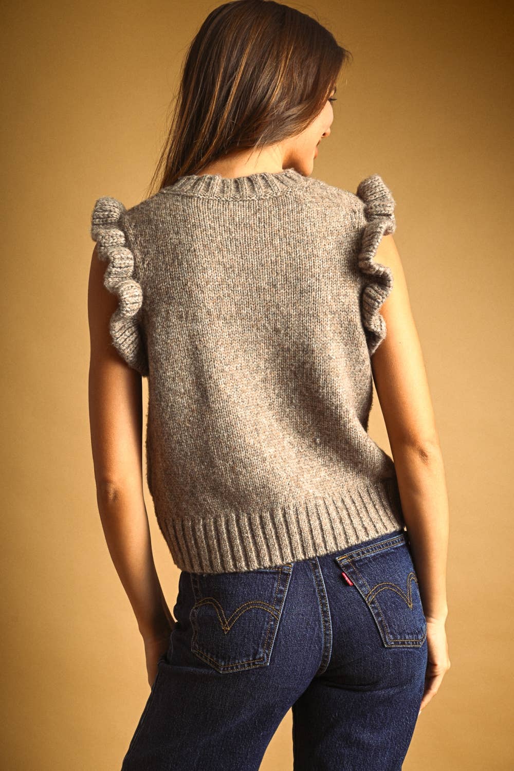 Ruffle Sleeve Sweater