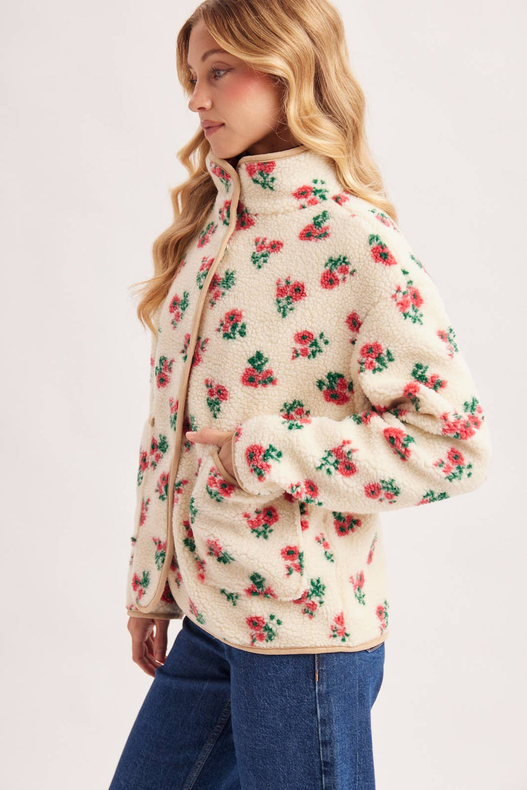 Floral Sherpa Jacket