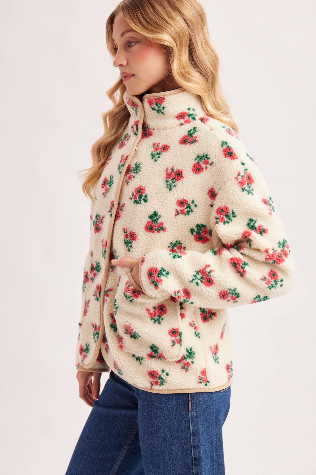 Floral Sherpa Jacket