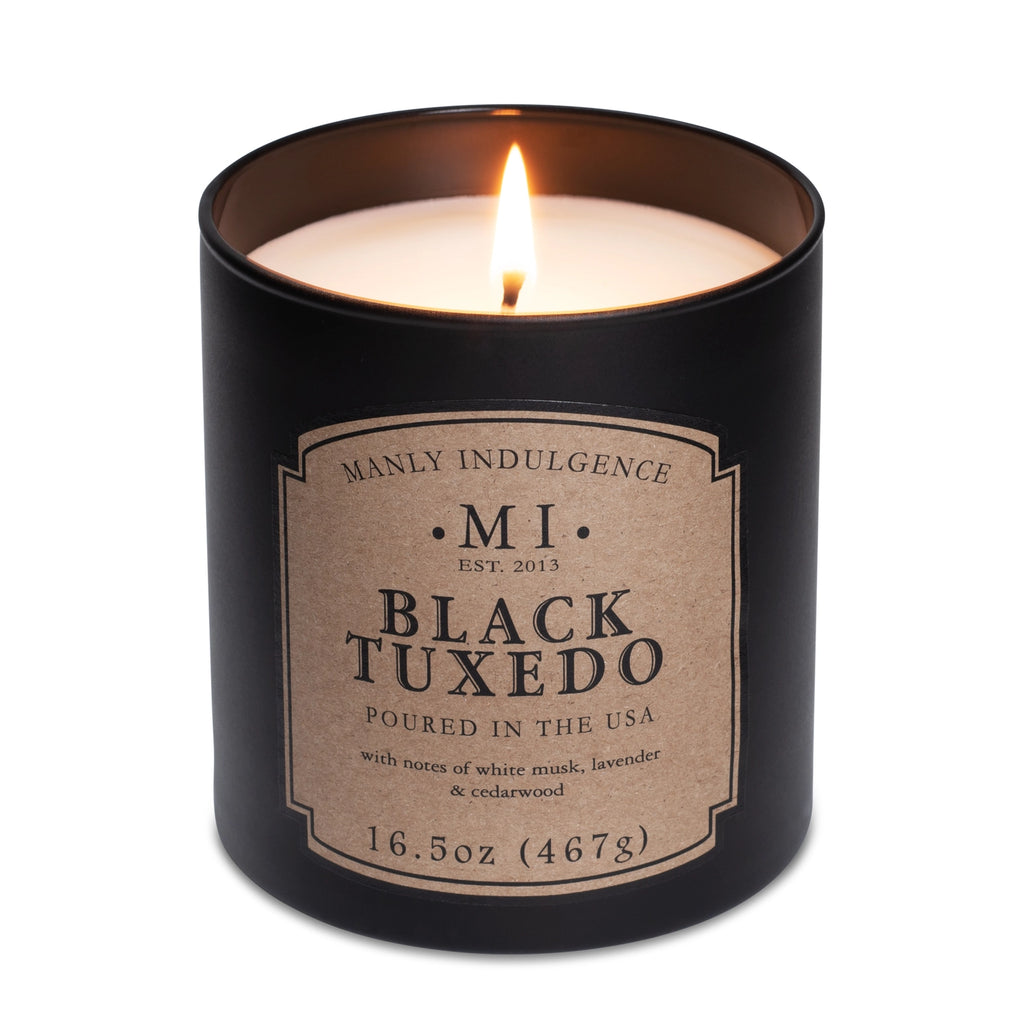 Manly Indulgence Classic Black Tuxedo Candle – 16.5 oz