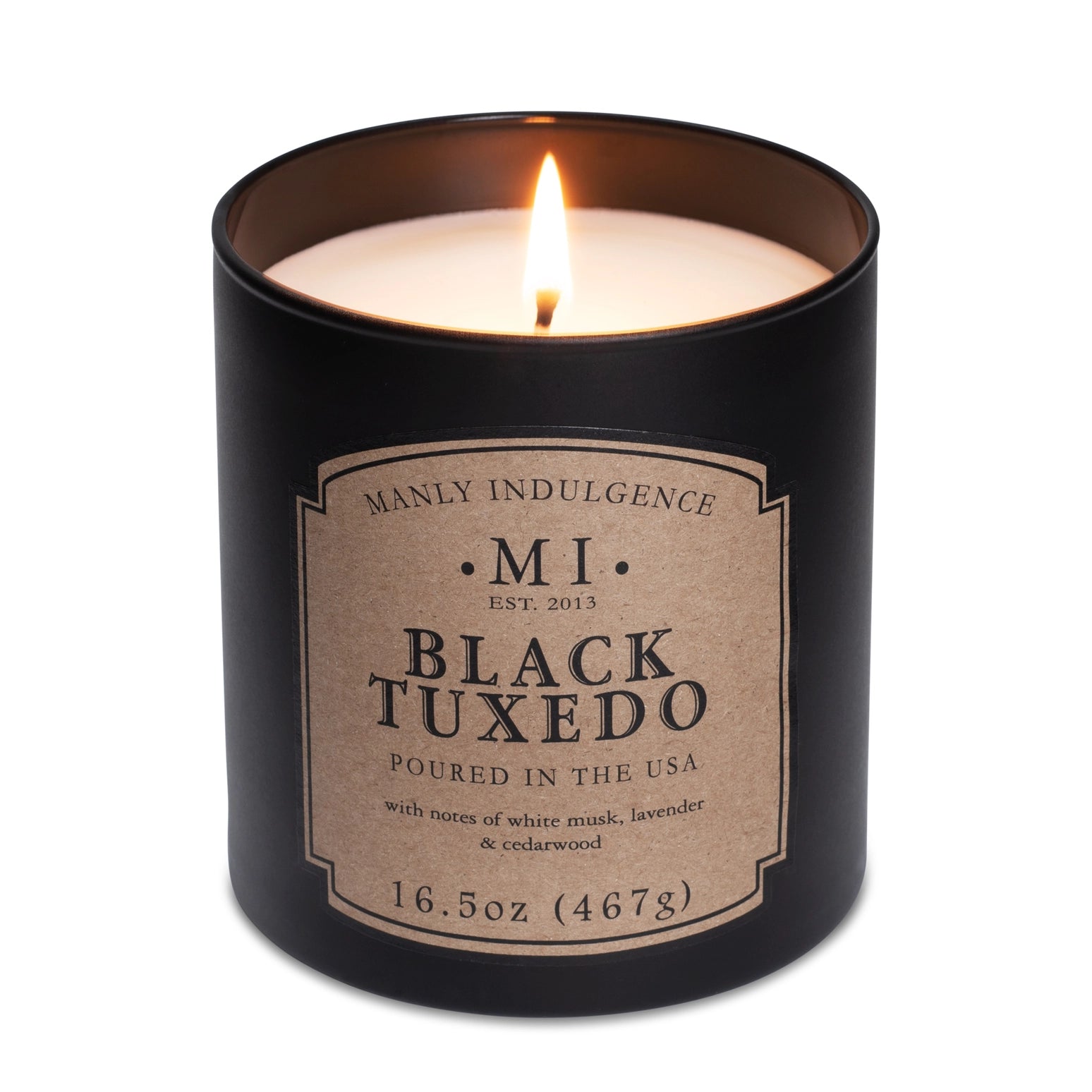 Manly Indulgence Classic Black Tuxedo Candle – 16.5 oz