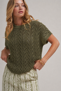 Olive Open Knit Sweater