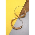Triangular Glass Bead Hoop Earrings