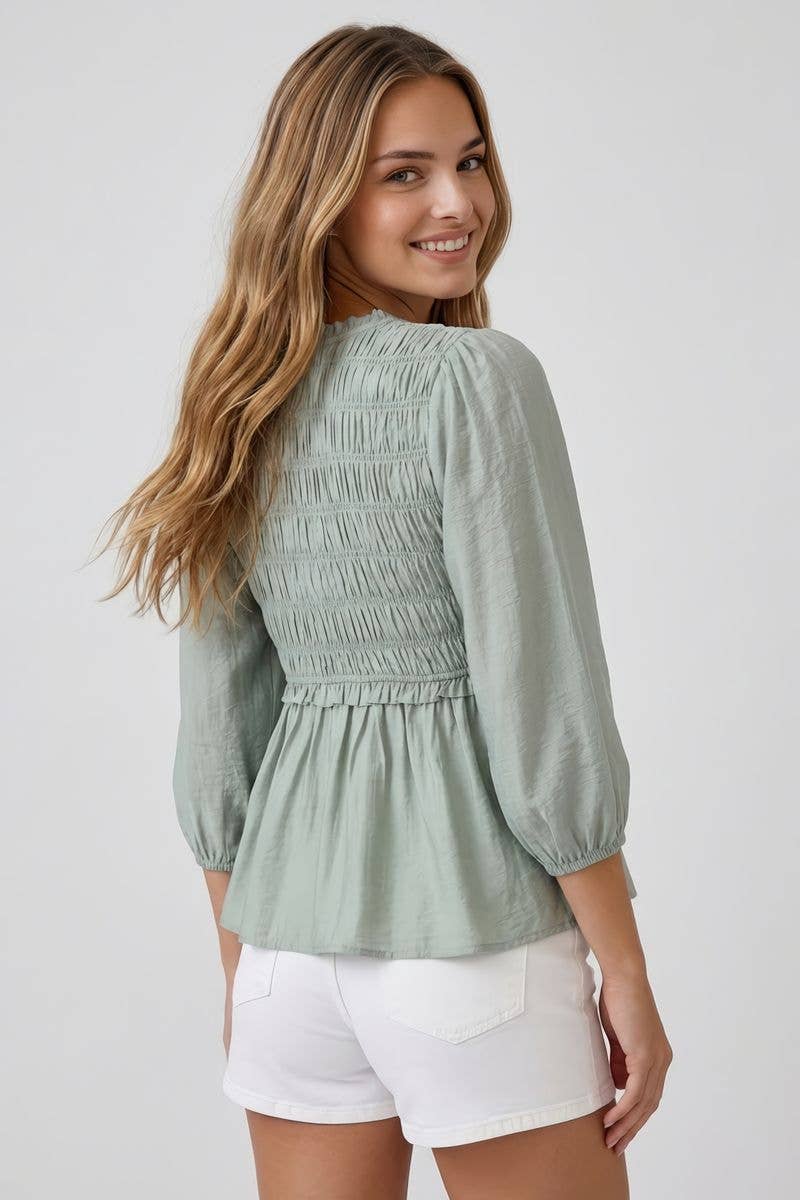 Sagemint Peplum Blouse