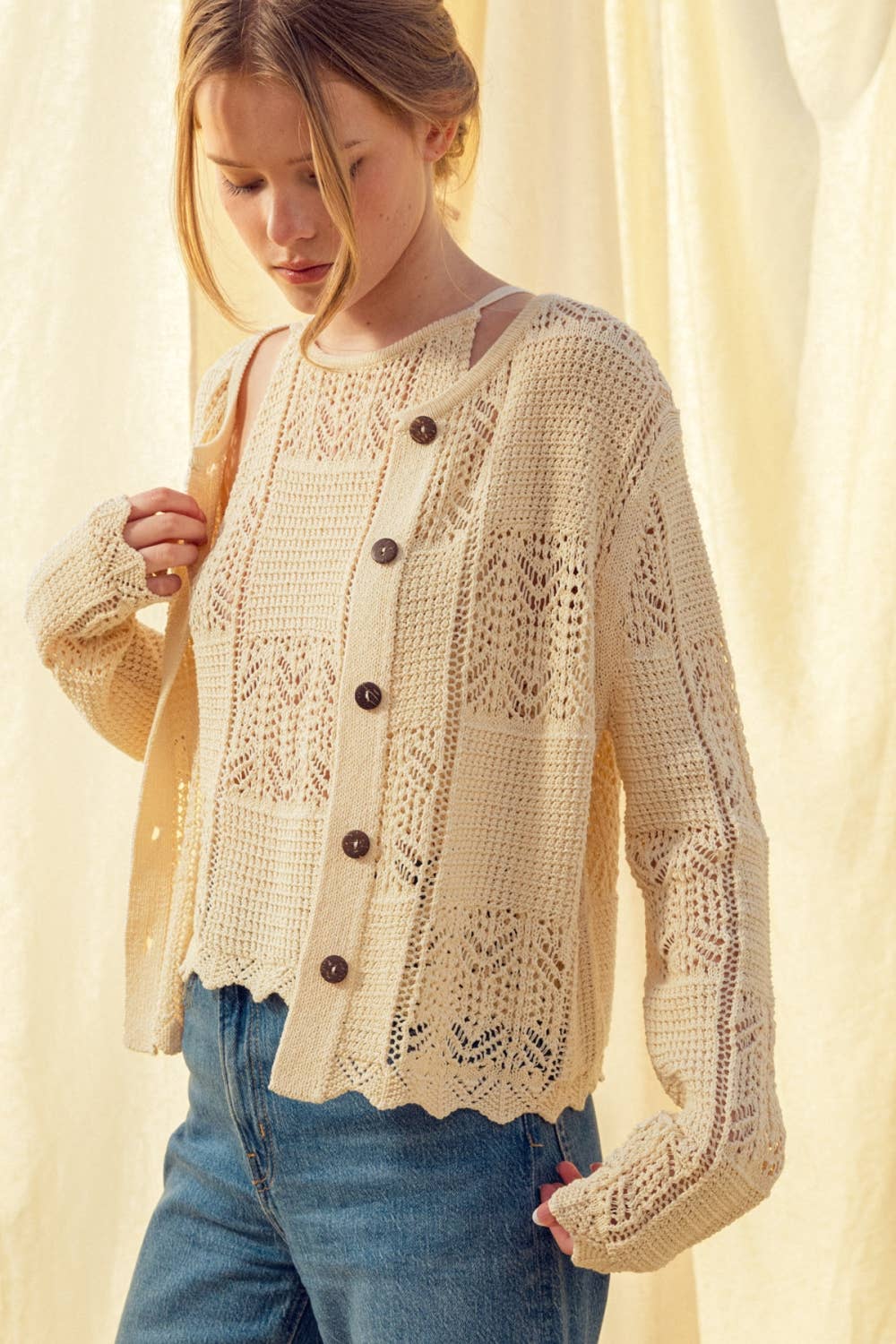 CROCHET KNITTED CARDIGAN