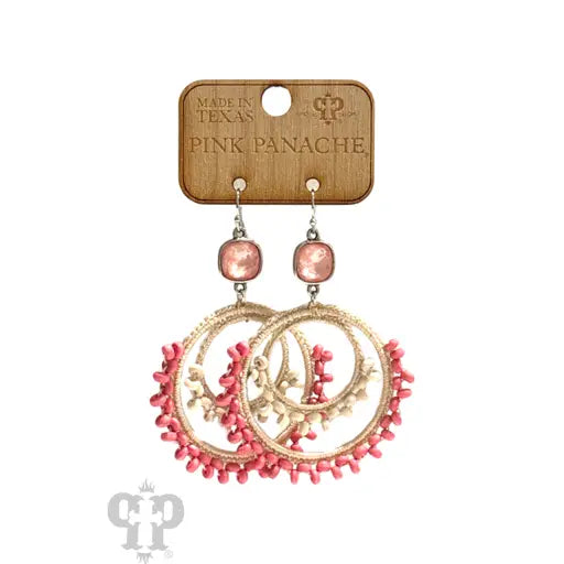 Macrame Woven Double Circle Earring