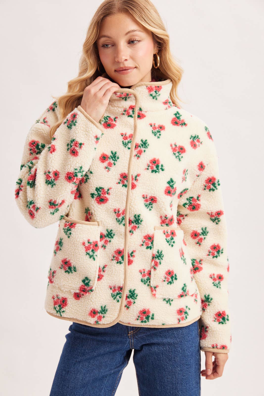 Floral Sherpa Jacket
