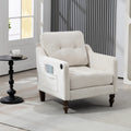Mid-Century Accent Chair with Usb Charging Port, Chenille