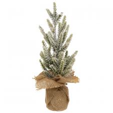 Snowy Pine Tree Burlap Base