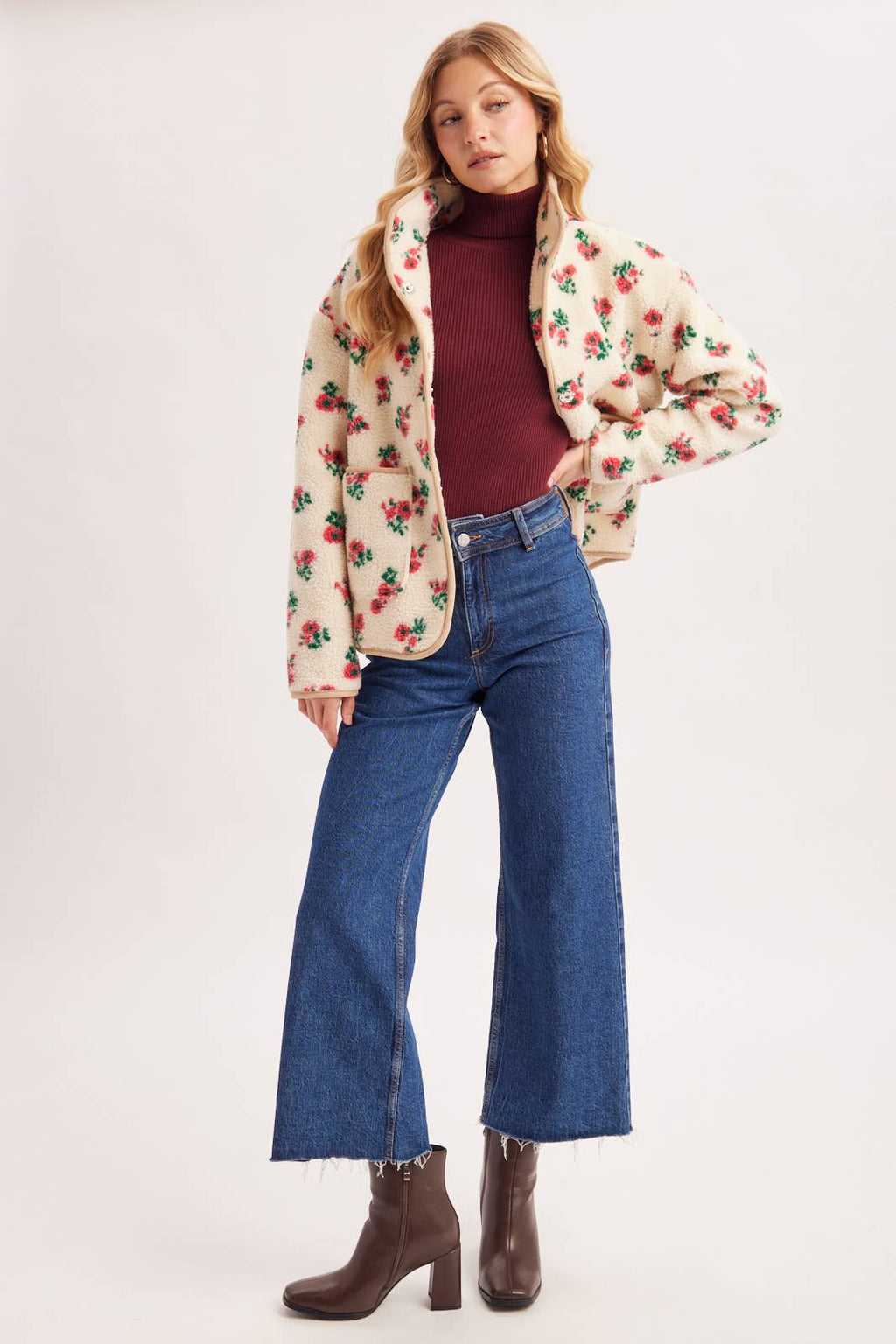 Floral Sherpa Jacket