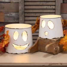 Metal Ghost Buckets- Set of 2