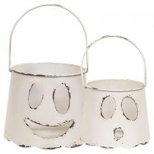 Metal Ghost Buckets- Set of 2