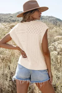 Cable Knit Sweater Tank