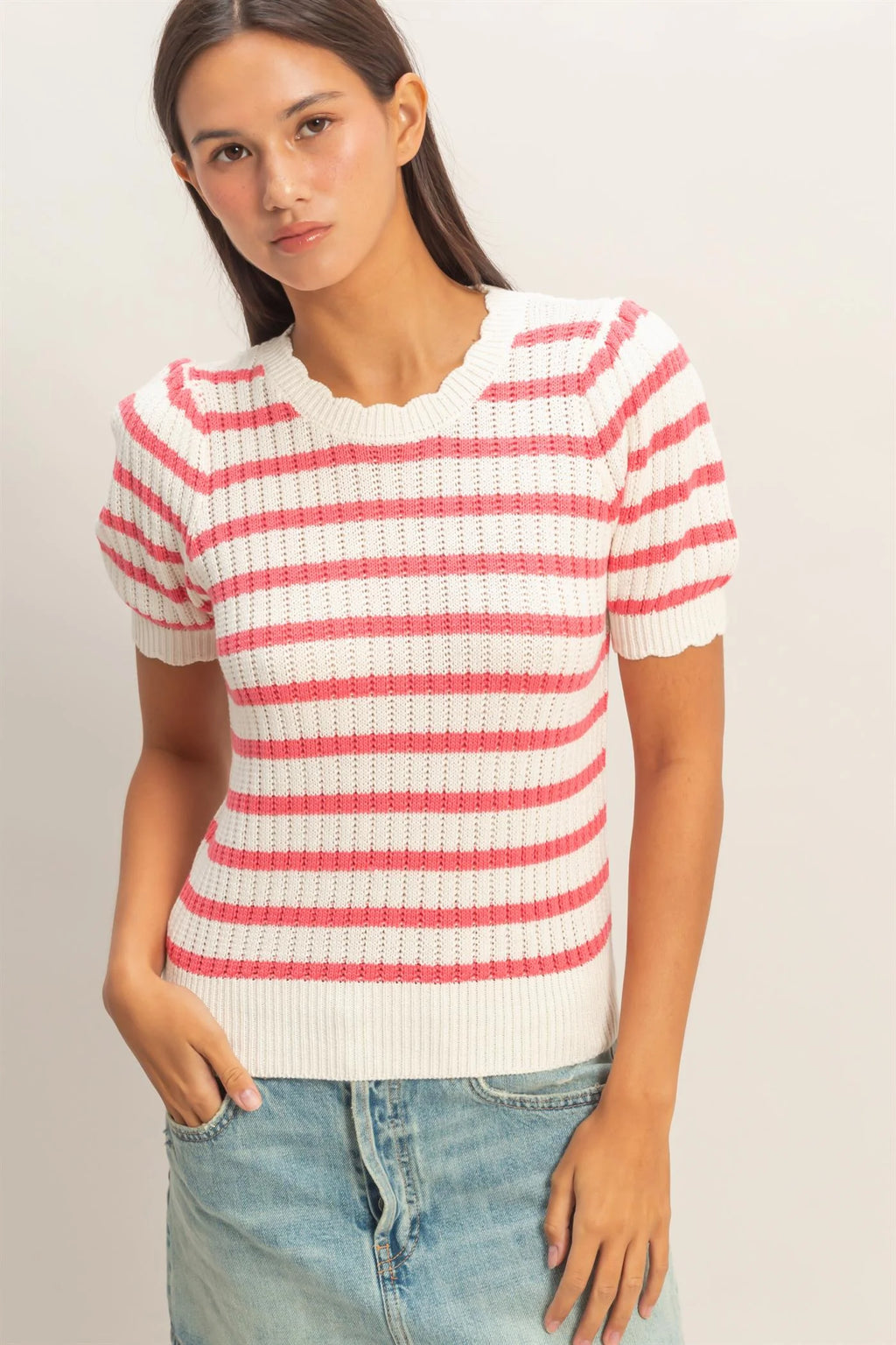 Scallop Edge Taffy Stripe