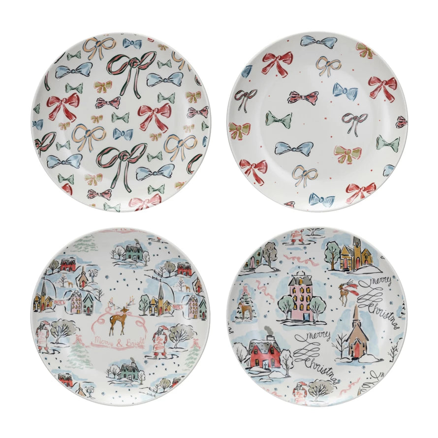 8" Round Merry & Bright Dish Collection